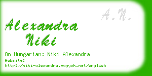 alexandra niki business card
